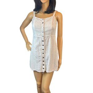(5 for $25) Lottie Moss Sleeveless Eyelet Mini Dress in White‎ Size Small